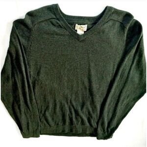 LL BEAN Men Large Pullover Longsleeve Regular Fit Sweater Jacket Casmere/ Cotton